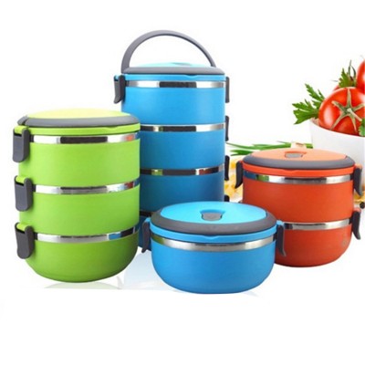 Easy To Clean Eco Friendly Portable Thermal Layered Stainless Steel Lunch Box