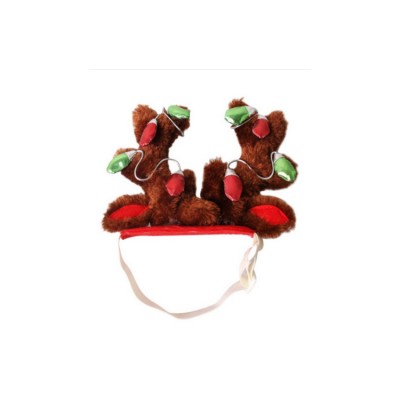 Adjustable Antlers Pet Cat Dog Puppy Christmas Cap Pet Hat Cosplay Party Decor Gift